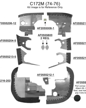 Zestaw przegród silnika - C172M - Lycoming O-320-E2D - 74-76 PCBK
