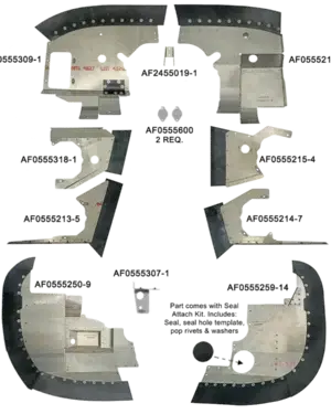Zestaw przegród silnika - C172P - Lycoming O-320-D2J - PCOR