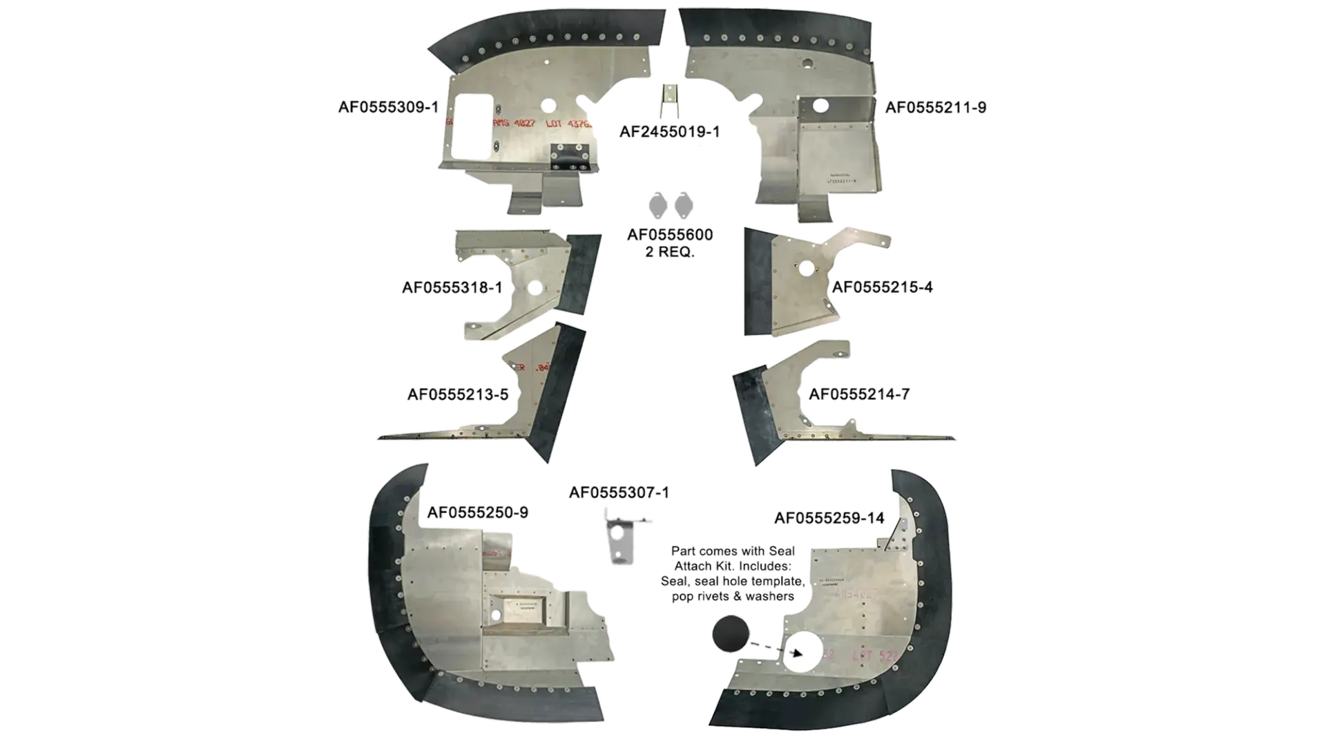 Zestaw przegród silnika - C172P - Lycoming O-320-D2J - PCOR