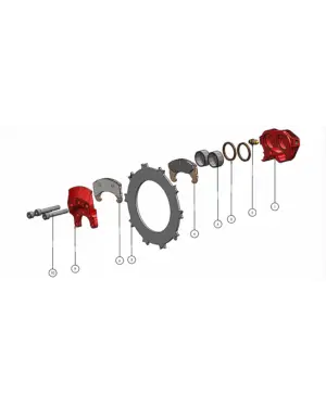 Beringer Bremssattel - EA-002.200N ROT