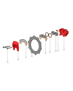 Beringer Bremssattel - EA-002.2E RED