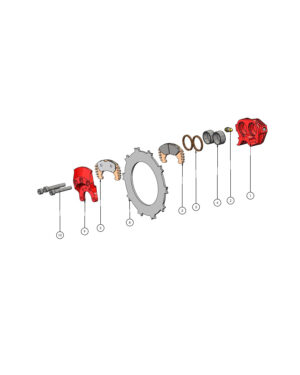 Beringer Bremssattel - EA-002.5N RED