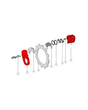 Beringer Bremssattel - EA-003.2E RED