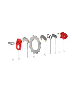 Beringer Bremssattel - EA-003E PE RED