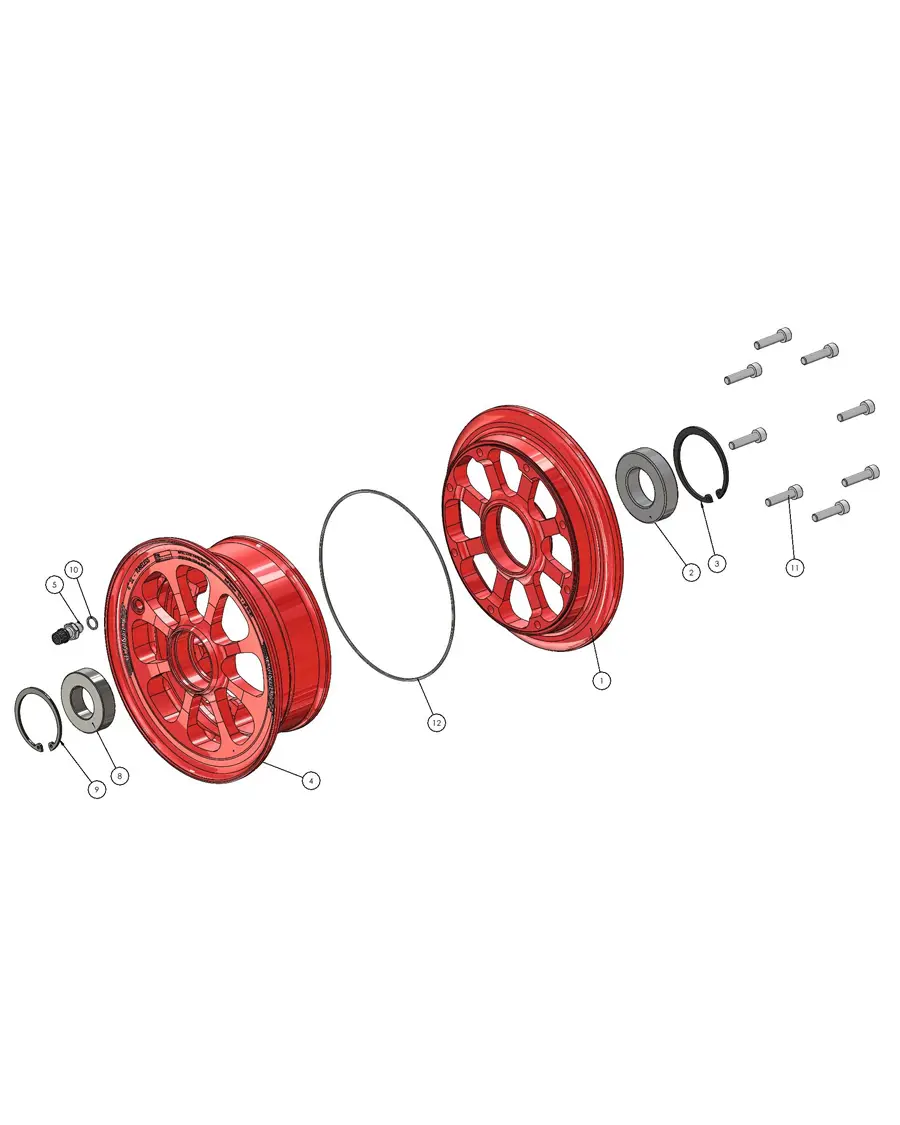 Beringer Wheel - Rad RA-009W - 4.00-6" - Edelstahllager