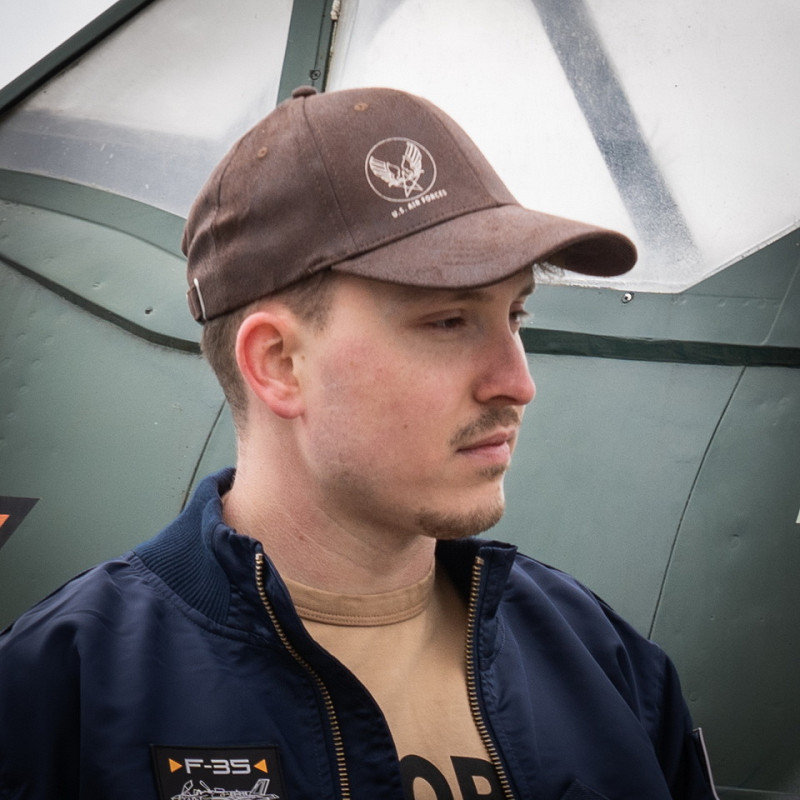 Baseball Cap U.S. Air Force Leder Look (PU) - obrazek 5