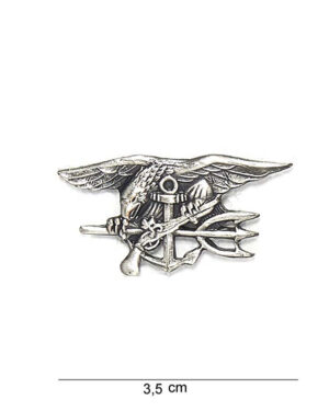 Abzeichen US Navy seal small silver #7045
