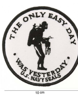Patch the only easy day US navy seals (white) #3081