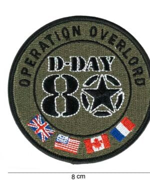 Patch D-Day 80 1944-2024 Allied flags #6081