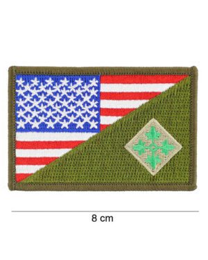 Patch 4th Infantry half flag #20016