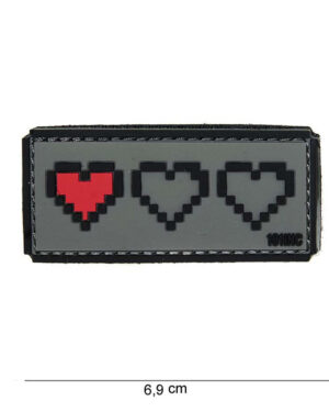 Patch 3D PVC Last life grey #14017