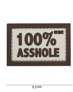 Patch 3D PVC 100% asshole sand/brown #14078