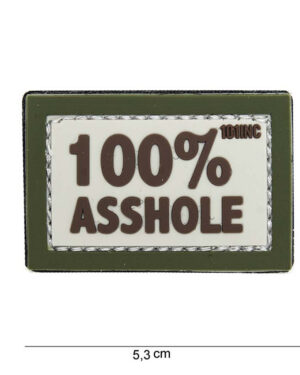 Patch 3D PVC 100% asshole sand/green #14077