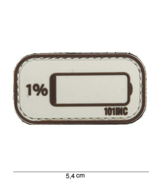 Patch 3D PVC Low power sand/brown #14083