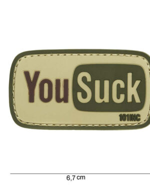 Patch 3D PVC You Suck green #14069