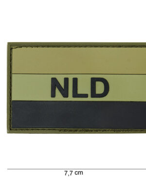 Patch 3D PVC NLD green/black #13043