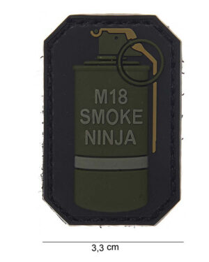Patch 3D PVC M-18 smoke ninja #13001