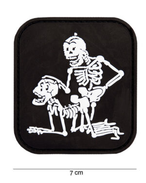 Patch 3D PVC two skeletons black #13027