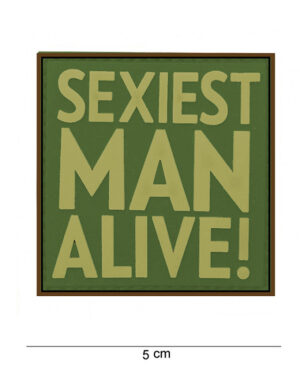 Patch 3D PVC Sexiest man alive green #12009