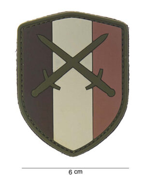 Patch 3D PVC shield Belgium desert sword #10005