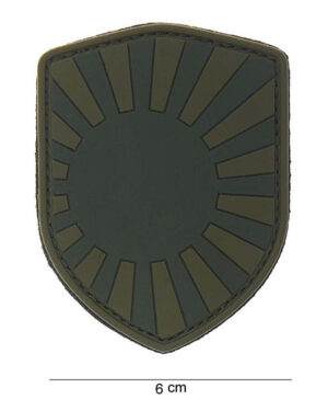 Patch 3D PVC shield Japanese war green #10016