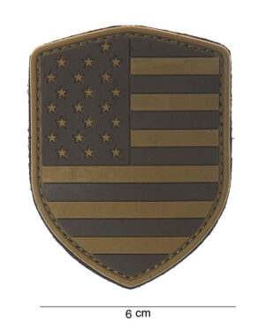 Patch 3D PVC shield USA desert #10014