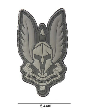 Patch 3D PVC Spartan grey #10098