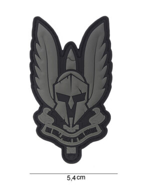 Patch 3D PVC Spartan black #10100