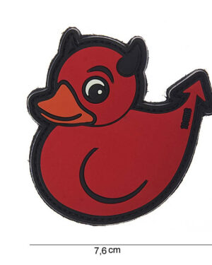Patch 3D PVC Devil Duck red #10053