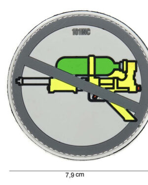 Patch 3D PVC Super soaker grey #14054