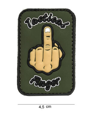 Patch 3D PVC Tactical finger green #11155