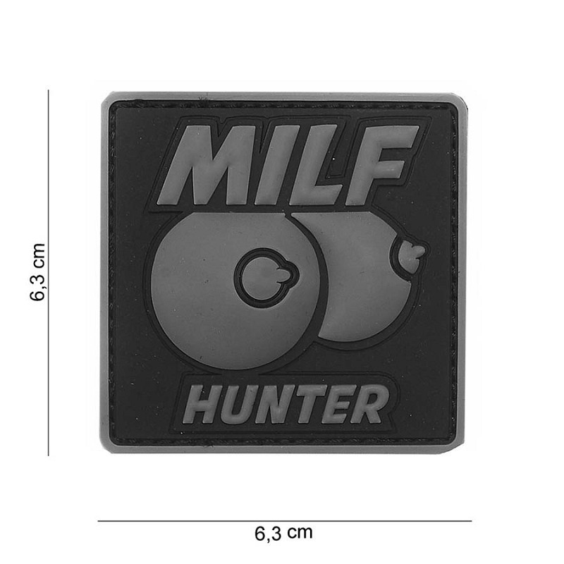 Patch 3D PVC Milf hunter grey #16087