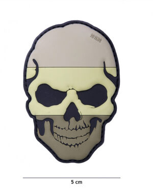 Patch 3D PVC skull Netherlands subdued #16022