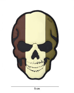 Patch 3D PVC skull Belgium camo #16002