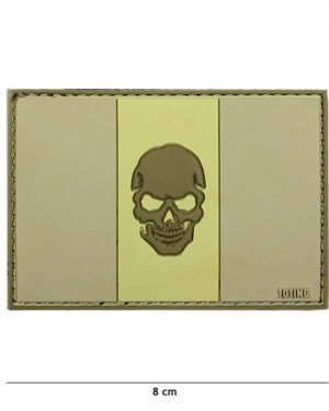 Patch 3D PVC flag Italy + skull subdued #17012