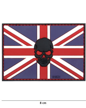 Patch 3D PVC flag United Kingdom + skull #17027