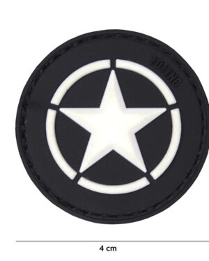 Patch 3D PVC Allied star black #18044