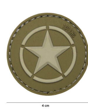 Patch 3D PVC Allied star green #18046