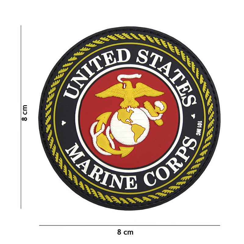 Patch 3D PVC United States Marine Corps red #18069
