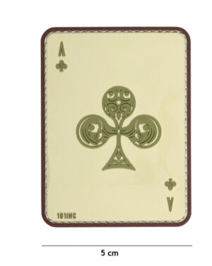 Patch 3D PVC ace of clubs coyote #19010