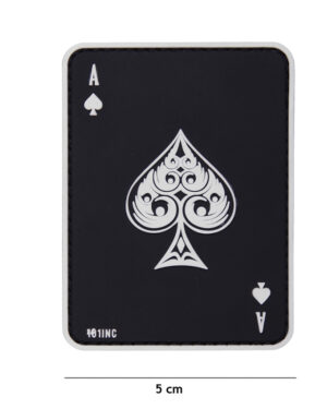 Patch 3D PVC ace of spades black #19017