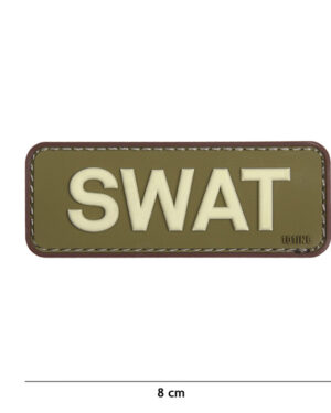 Patch 3D PVC SWAT green/brown #18068