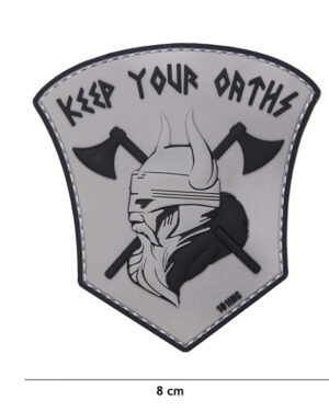 Patch 3D PVC Keep your oaths grey #19005