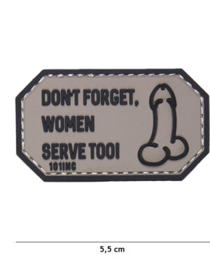 Patch 3D PVC Don't forget Women grey #18034