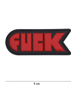 Patch 3D PVC FUCK red #16036