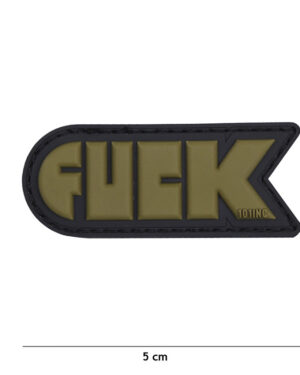 Patch 3D PVC FUCK green #16034