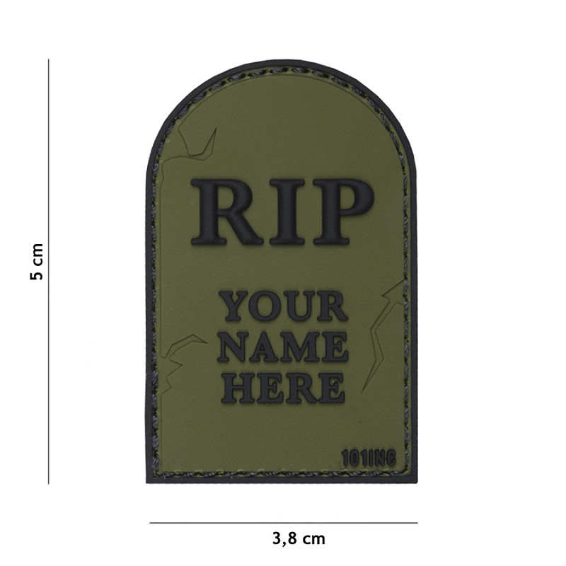 Patch 3D PVC RIP green #18026