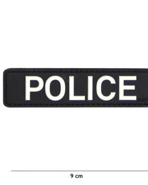 Patch 3D PVC Police black #18036