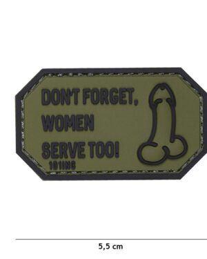 Patch 3D PVC Don't forget Women green #18033