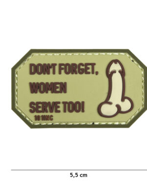 Patch 3D PVC Don't forget Women coyote #18035